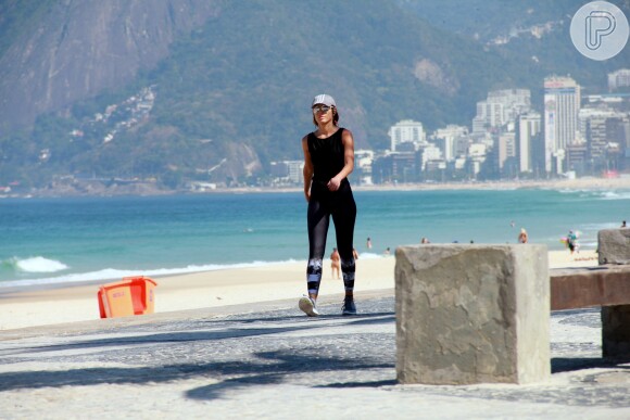 Patricia Poeta fez exercícios ao ar livre no Rio de Janeiro nesta segunda-feira, 29 de agosto de 2016