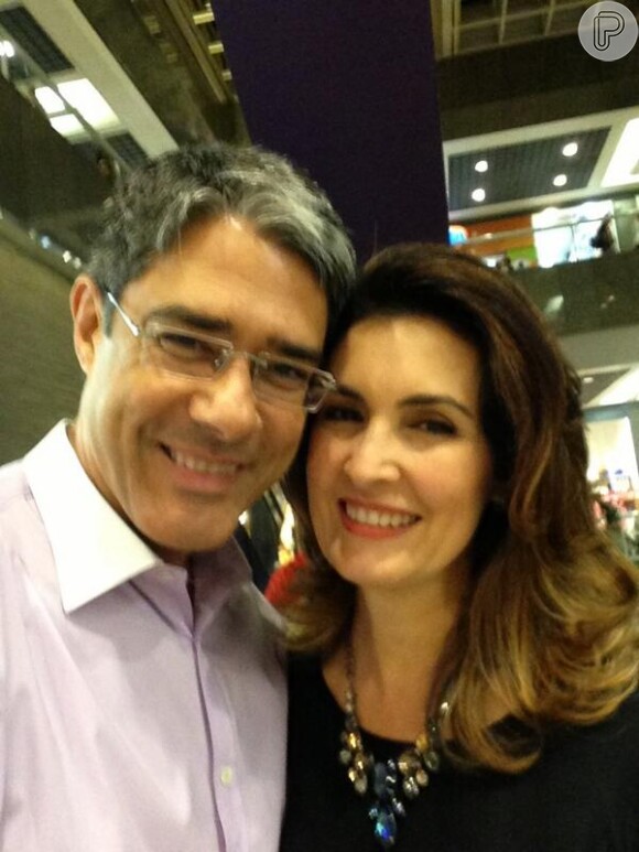 Bonner e Fátima em uma das fotos postadas juntos na redes social do jornalista quando ainda estavam casados