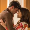 Felipe (Marcos Pitombo) pede Shirlei (Sabrina Petraglia) em namoro e ela fica emocionada, em cenas da novela 'Haja Coração', em 31 de agosto de 2016
