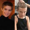 Isabella Santoni, de cabelo raspado, se compara a personagem 'Eleven, da série 'Stranger Things' nesta segunda-feira, dia 05 de agosto de 2016