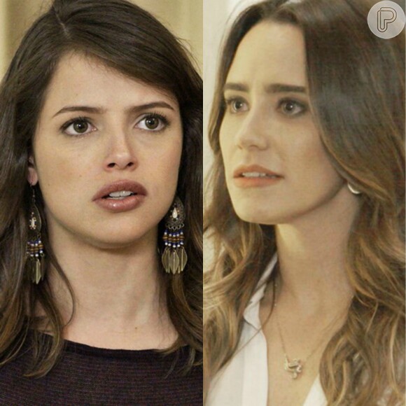 Camila (Agatha Moreira) descobre a culpa de Bruna (Fernanda Vasconcellos) na explosão do Grand Bazzar ao investigar o fato, na novela 'Haja Coração'