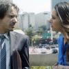 Jonas (João Cunha) é advogado de Leila (Fernanda Machado), em 'Amor à Vida'