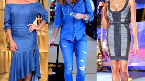 Veja 30 looks de famosas que adotam a tendência total jeans e inspire-se. Fotos!