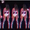 O clipe abusa do recurso de reprodução de imagens e mostra 'várias Beyoncés' rebolando de costas