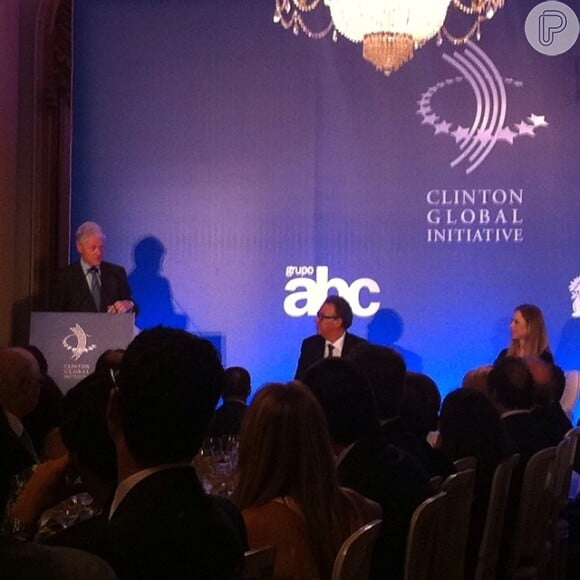 Bill Clinton fez um discurso no jantar realizado no Rio neste domingo (08 de dezembro de 2013)
