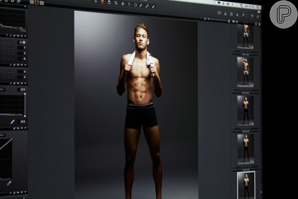 Este ano Neymar já protagonizou a campanha para divulgar cuecas Lupo, em que aparece com corpo sarado