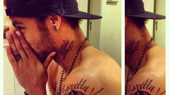 Neymar faz tatuagem igual a da irmã: 'Minha casa', diz Rafaella Santos