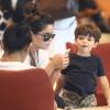 A atriz Vanessa Giácomo, a Aline de 'Amor à Vida', foi nesta terça-feira, 7 de janeiro de 2014, ao cinema no shopping Viallge Mall, na Barra da Tijuca, Zona Oeste do Rio de Janeiro, com seus filhos