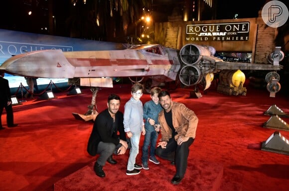 Ricky Martin levou os filhos e o namorado a première nos Estados Unidos