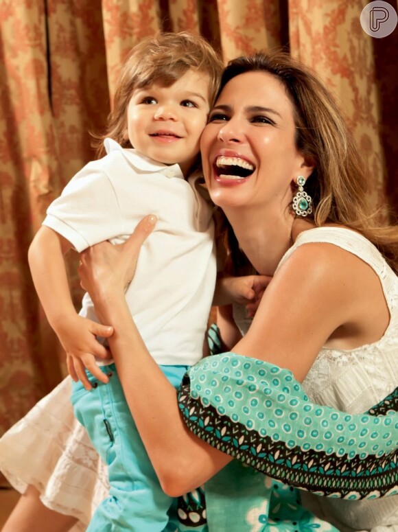 Luciana Gimenez com o filho caçula, Lorenzo, de 2 anos