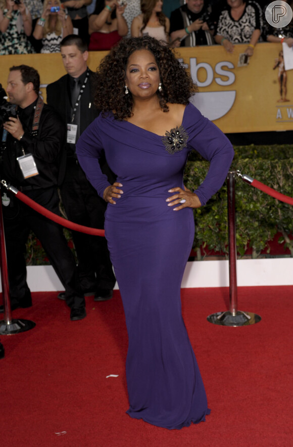 Oprah Winfrey na 20ª edição do SAG Awards (Screen Actors Guild Awards), no sábado 18 de janeiro de 2014, no The Shrine Auditorium, em Los Angeles, Califórnia