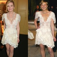 Kirsten Dunst repete vestido 13 anos depois; look foi usado no Oscar em 2004