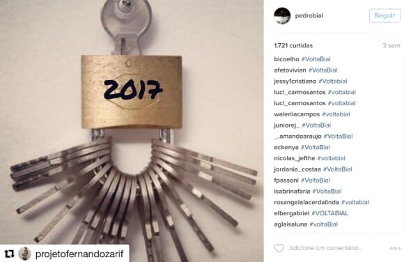 Seguidores de Pedro Bial no Instagram têm pedido o retorno do apresentador ao 'Big Brother Brasil' com a hashtag 'volta Bial'