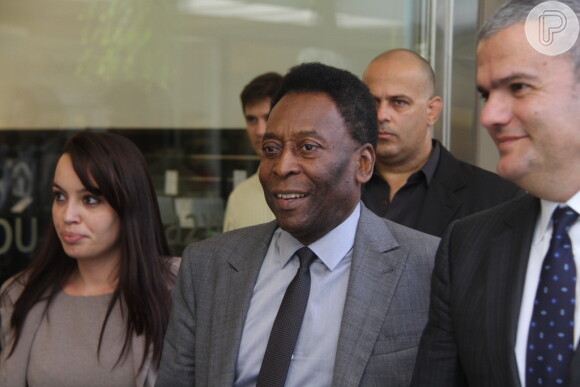 Pelé chegou direto de Nova York, nos Estados Unidos, para o evento