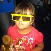 Rafaella conferiu, com óculos 3D, o filme 'A Bela e a Fera'