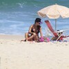 Thaila Ayala curtiu a praia do Recreio dos Bandeirantes, na Zona Oeste do Rio, na tarde desta quinta-feira, 27 de fevereiro de 2014