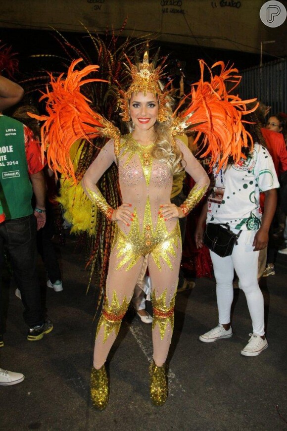 Monique Alfradique desfila como musa Grande Rio no Carnaval de 2014