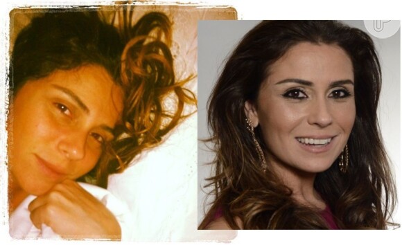 Giovanna Antonelli postou uma foto sem maquiagem, deitada na cama, em casa, nesta terça-feira, 15 de janeiro de 2013