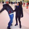 Fernanda Vasconcellos patina no gelo em Nova York com Cássio Reis