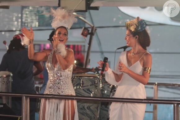 Ivete Sangalo também colocou Vanessa da Matta para dançar o 'Lepo Lepo' em Salvador