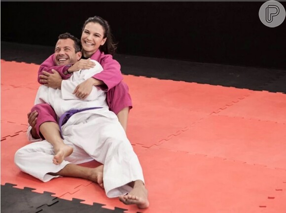 Malvino Salvador e Kyra Gracie participaram do 'Estrelas' deste sábado, 8 de março de 2014