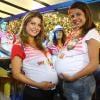 Encontro de grávidas: Bárbara Borges e Nivea Stelmann na Marquês de Sapucaí
