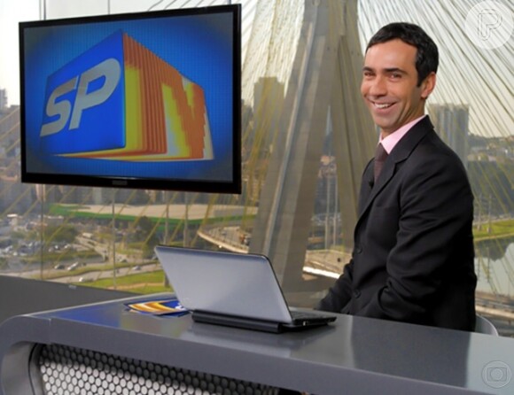 César Tralli é âncora do SPTV, da Globo