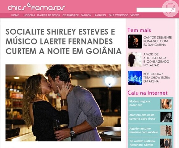 Depois de 20 anos, o primeiro beijo entre Shirley e Laerte foi roubado por ela, em uma boate em Goiânia, e acabou parando na internet