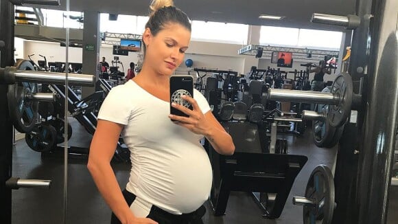 Andressa Suita mantém rotina fitness na reta final da gravidez: 'Mamãe saudável'