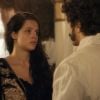 Ao ser informado por Leopoldina (Letícia Colin) de que será pai novamente, Dom Pedro (Caio Castro) conta para Domitila (Agatha Moreira), na novela 'Novo Mundo'