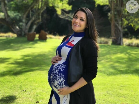 Thais Fersoza está grávida de oito meses de seu segundo filho