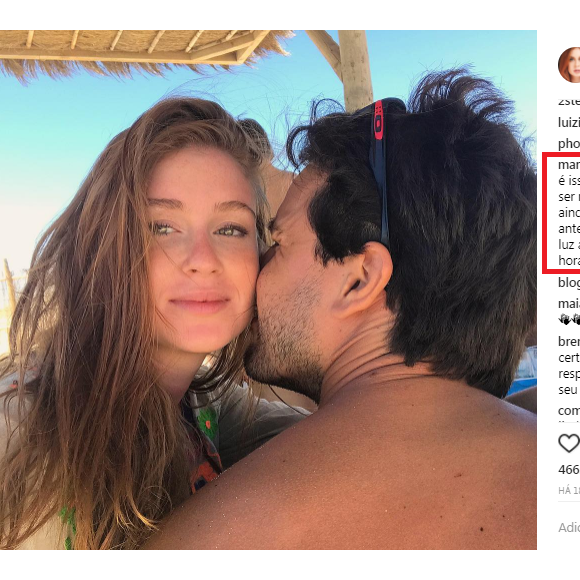 'Ainda sou muito filha para ser mãe. Só tenho 22 anos', explicou Marina Ruy Barbosa para outra seguidora