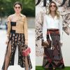 Para o desfile de outono-inverno 2017 da Dior, em comemoração aos 70 anos da marca, Camila Coelho optou por um visual romântico fashion e Helena Bordon apostou no estilo boho chic, em 3 de julho de 2017