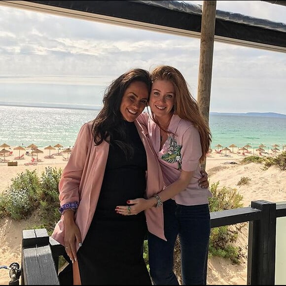 Marina Ruy Barbosa encontrou Francisca Pereira, mulher do ator Ricardo Pereira, em viagem a Portugal