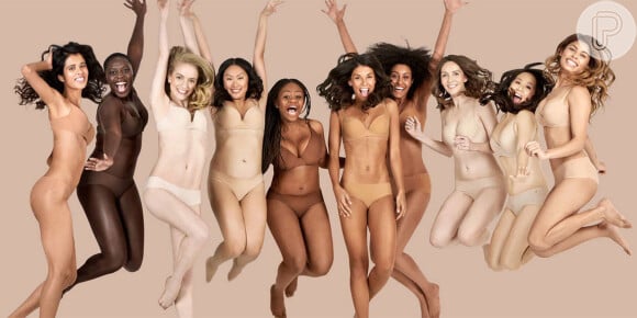 A marca californiana Naja desenvolveu a coleção 'Nude for All', com variedade de nude para diferentes tons de pele