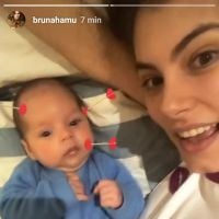 Filho de Bruma Hamú, Júlio esbanja fofura em vídeo: 'Apaixonado pela mamãe'