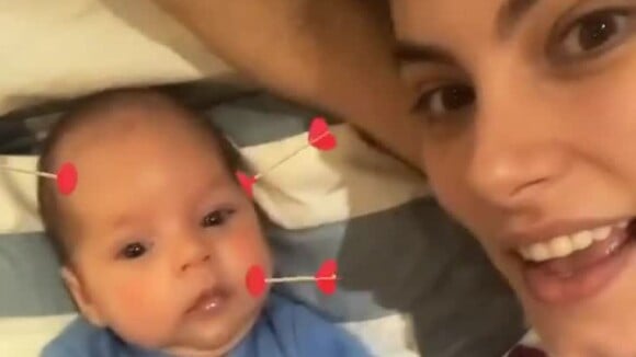 Filho de Bruna Hamú, Júlio esbanjou fofura em vídeo publicado pela atriz no Instagram nesta quarta-feira, 12 de julho de 2017