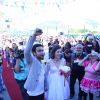 Sergio Malheiros comemora em casamento com Sophia Abrahão em arraial solidário