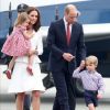 A Família Real desembarcou em Varsóvia, na Polônia, nesta segunda-feira, em 17 de julho de 2017