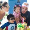 Wesley Safadão comemorou com a família no Beach Park, no Ceará, o aniversário da filha caçula Ysis de 3 anos
