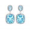 Os brincos em ouro branco com topázio azul e diamantes usados por Kate Middleton estão à venda pela joalheria Kiki McDonough por cerca de R$ 11.990 