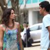 Juliana (Vanessa Gerbelli) enfrenta Jairo (Marcello Melo Jr.) e ele ameaça: 'Não gosto de mulher metida a besta, saio logo na porrada', diz, em 10 de abril de 2014 na novela 'Em Família'