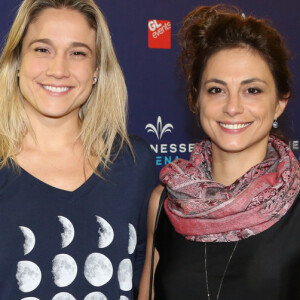Fernanda Gentil e a namorada, Priscila Montandon, foram ao show de Ed Sheeran