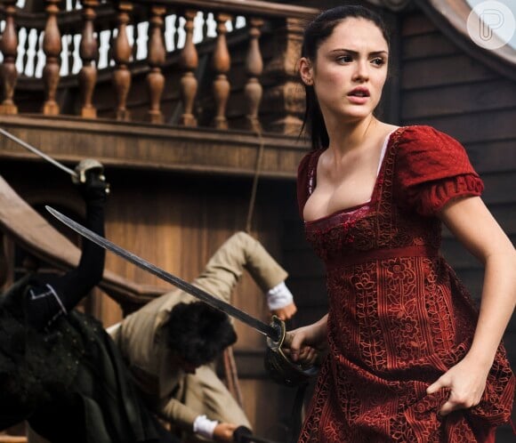 Anna (Isabelle Drummond) vai enfrentar Thomas (Gabriel Braga Nunes) com sua espada, na novela 'Novo Mundo'