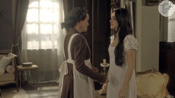 Anna (Isabelle Drummond) ganha Nívea (Viétia Zangrandi) como aliada contra Thomas (Gabriel Braga Nunes), na novela 'Novo Mundo', em 5 de agosto de 2017