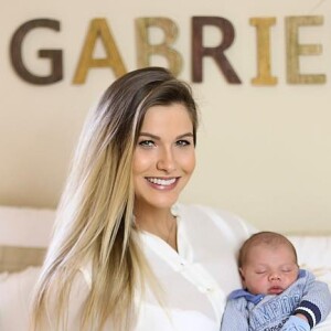 Andressa Suita deu á luz Gabriel, seu filho com Gusttavo Lima, no dia 28 de junho