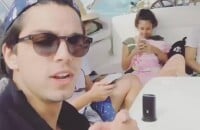 Rodrigo Simas, Bruno Gissoni e Yanna Lavigne aparecem cantando e dançando funk durante passeio de barco no Rio de Janeiro