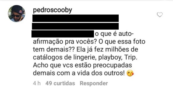 Pedro Scooby rebateu as críticas por postar uma foto de Luana Piovani nua no Instagram