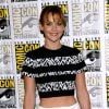 Jennifer Lawrence comparece ao evento 'Comic-Con' para falar sobre sua personagem em coletiva