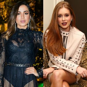 Anitta brinca com Marina Ruy Barbosa sem maquiagem nesta segunda-feira, dia 07 de agosto de 2017